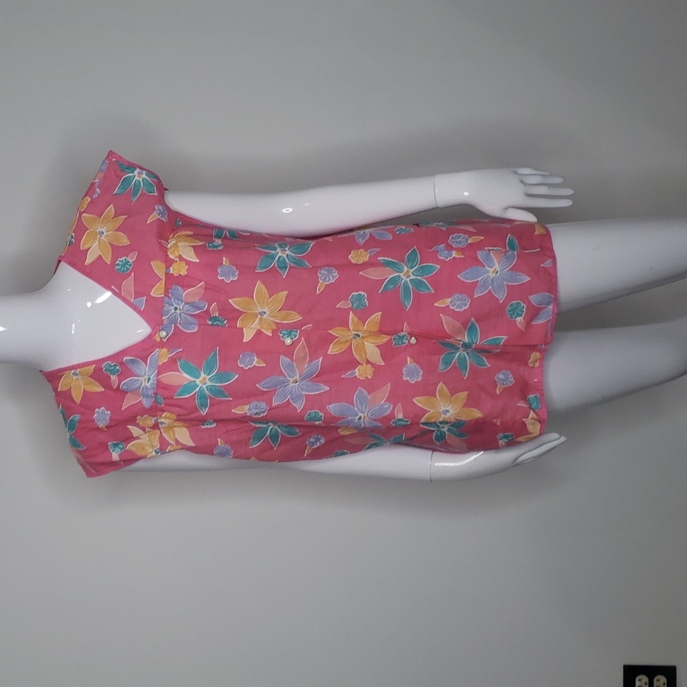 Artistic Creation Vintage Early 1990s Art Smock Floral Pink Size 1X